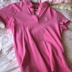 Girls Size S Abercrombie Kids Pink Polo